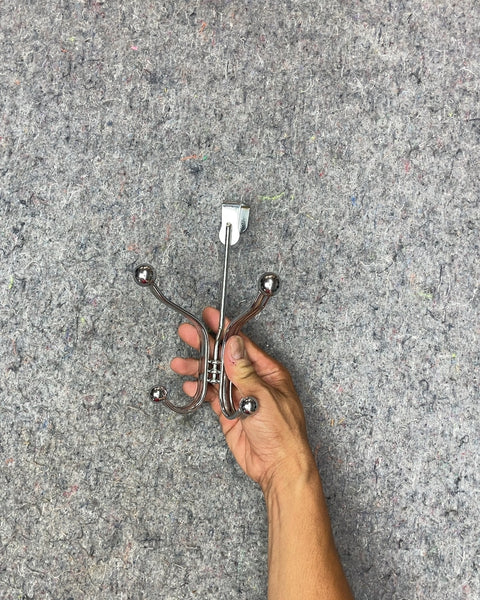 Chrome Over-the-Door Hook Rack