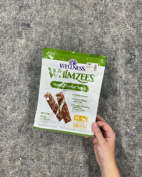 Wellness Whimzees Natural Dental Treat Veggie Strip, Size M