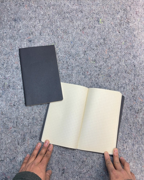 Two Blank Grid Notebooks