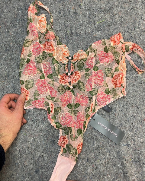 Brand New Savage x Fenty Les Roses Teddy Lingerie, Size M