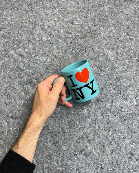 I Love NY Teal Ceramic Mug