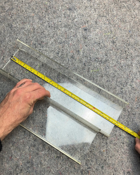 Two Clear Acrylic Shelves, L15"