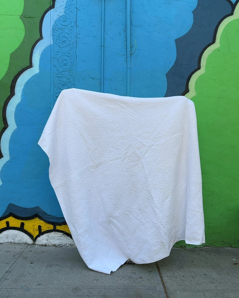 Bigass White Quilted Blanket, 90x90"