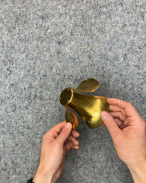 Brass Petal-Shaped Dish
