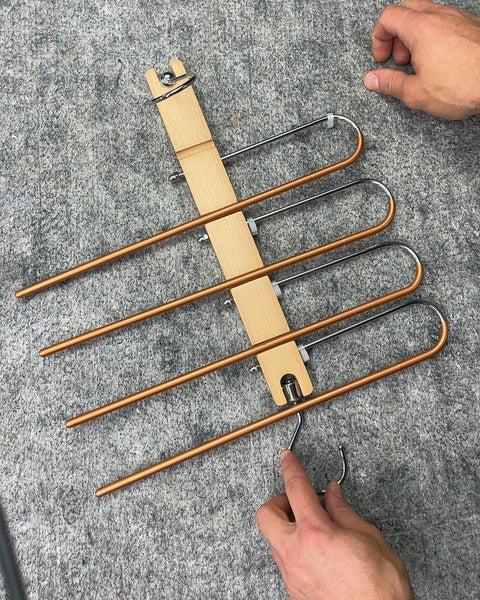 Wooden and Metal Multi-Bar Hanger