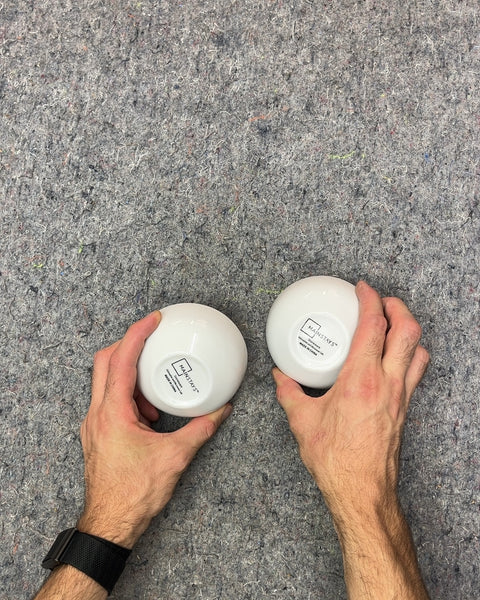 Set of 2 White Lil' Ceramic Bowls
