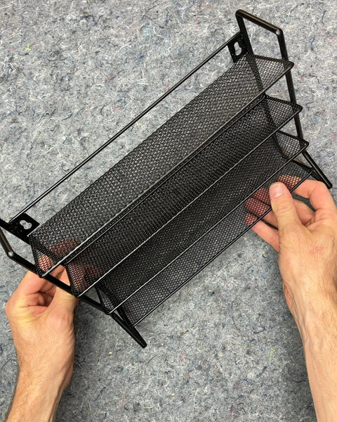 Black Mesh Desk Or Spices Organizer, 11.5x8"