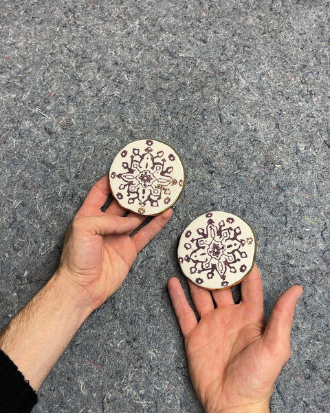 Pretty Anthropologie Coasters with Floral Pattern