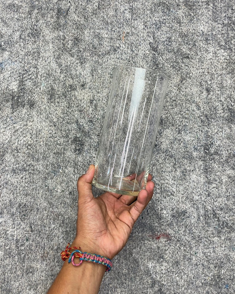 Clear Glass Cylinder Vase, 3.5x7"