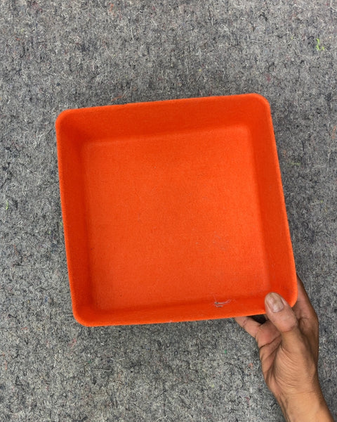 Three by Three Seattle Felt Storage Bin, 9x9x4"