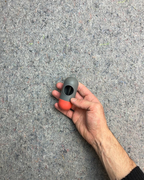 Gray and Orange Pet Waste Bag Dispenser