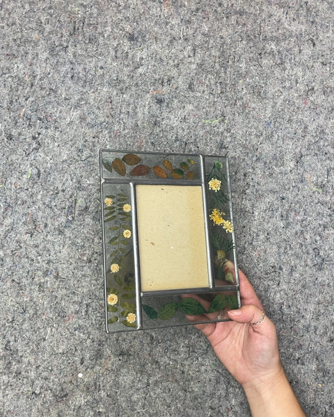 Pressed Flower Glass Photo Frame