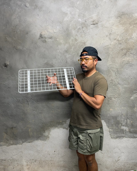 Sturdy Metal Wire Grid Shelf, 12x24"