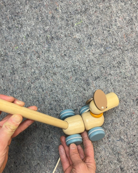 Pretty Wooden Pull Toy Dog