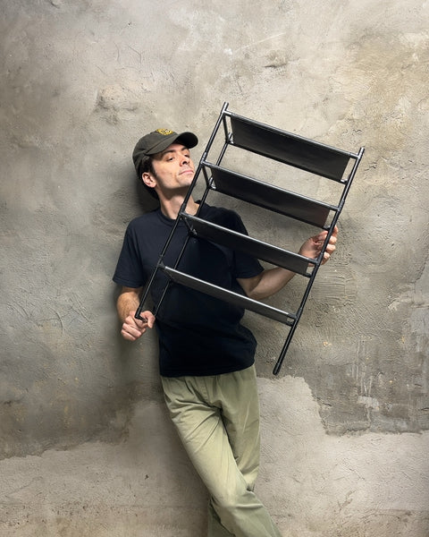 Black Four-Tier Shoe Rack, L18xW9xH29"
