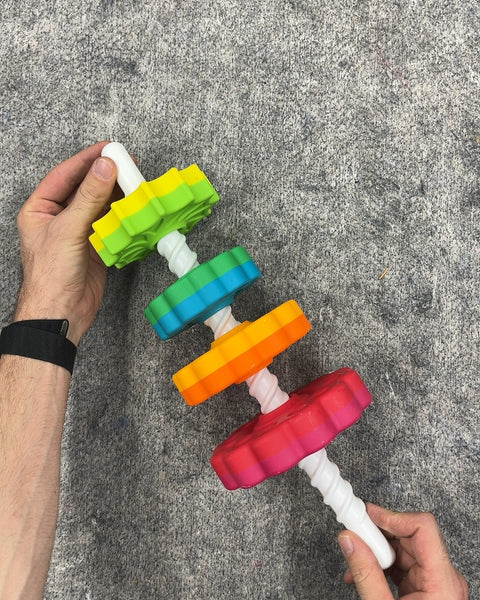 Toddler Spinning Rainbow Tower With 5 Wheels