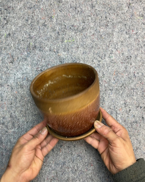 Ceramic Planter with Saucer