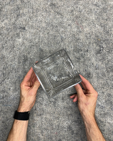 Clear Glass Square Cube Vase, 5"