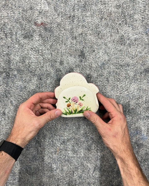 1970s Ceramic Mushroom Napkin Holder