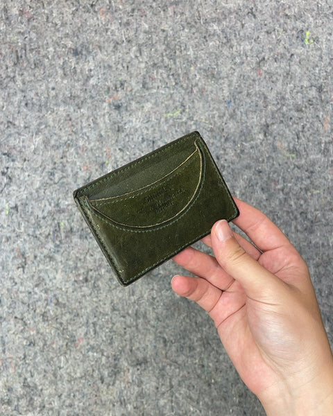 Green Leather Card Holder