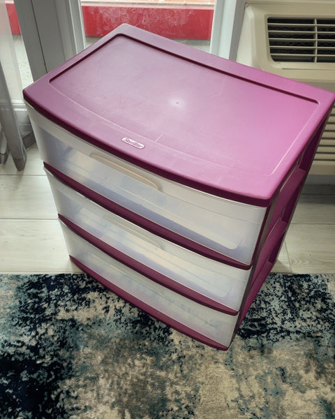 3-Drawer Storage Tower, 21x23x15”