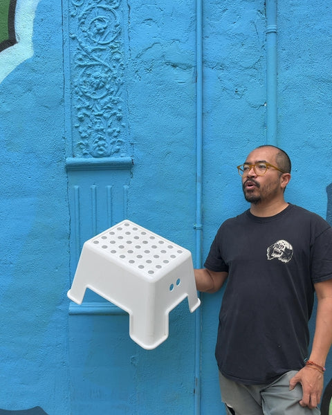 White Plastic Step Stool