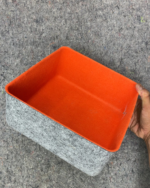 Three by Three Seattle Felt Storage Bin, 9x9x4"