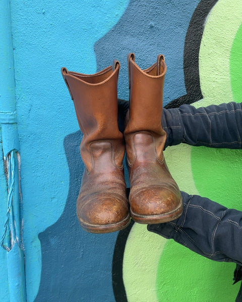 Red Wing Western Brown Leather Chore Boot, Sz 11 M US
