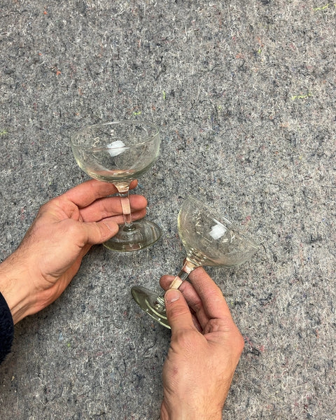 Two Pretty Coupe Glasses