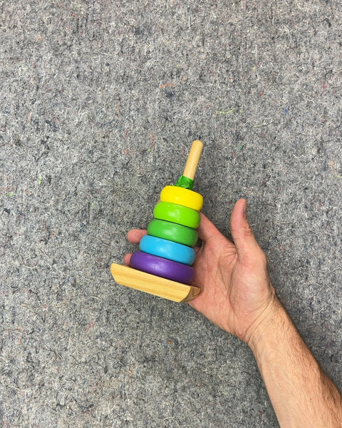 Melissa & Doug Wooden Rainbow Stacker Toy