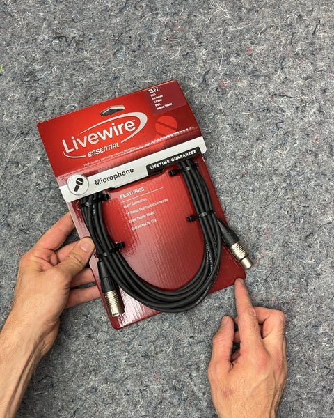 Livewire Essential Microphone Cable, 15 ft