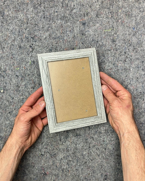 Gray Wood Grain Picture Frame, 6x8"