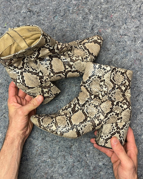 Urban Outfitters Snake Print Ankle Boots, Size US 10W or EU 41