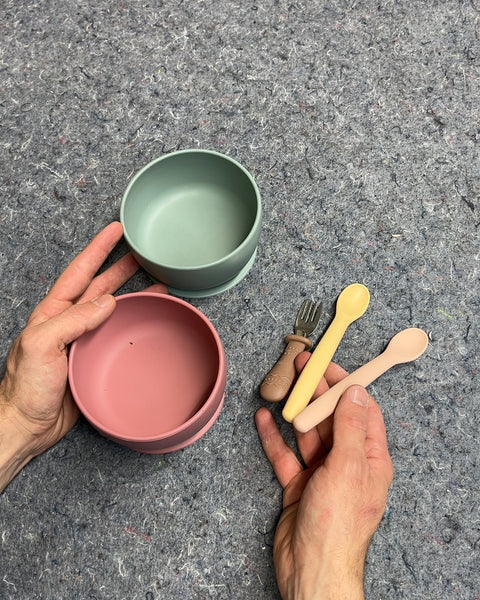 Silicone Bowls & Utensils Set