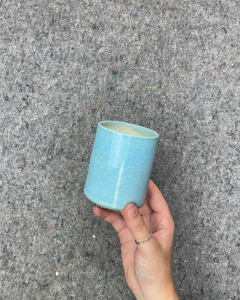 Light Blue Ceramic Planter or Cup