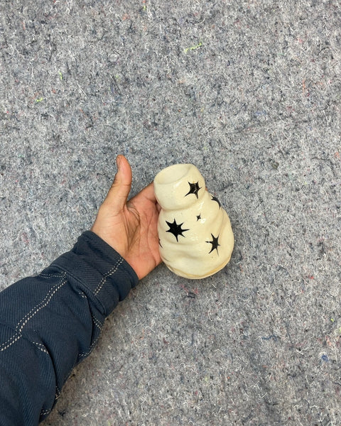 Star Patterned Ceramic Vase
