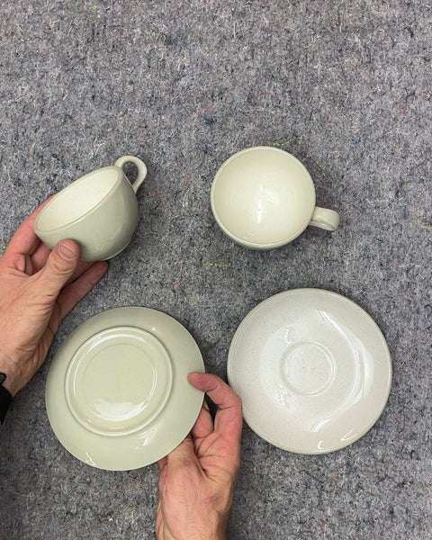 Sexy Ceramic Tea Cups and Saucers Set Made In The US