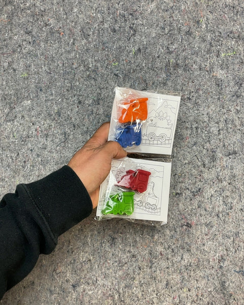 Train Shaped Crayons with Coloring Page, 2 Sets