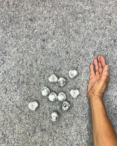 White and Gray Fabric Buttons