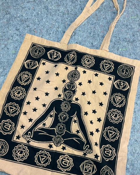 Canvas Tote Bag with Chakra Design