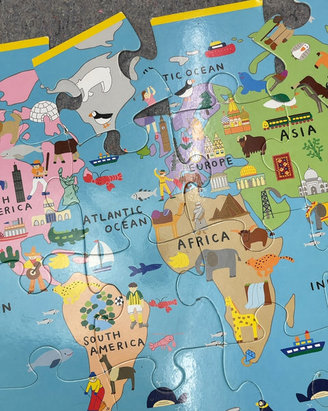Kids World Map Floor Puzzle