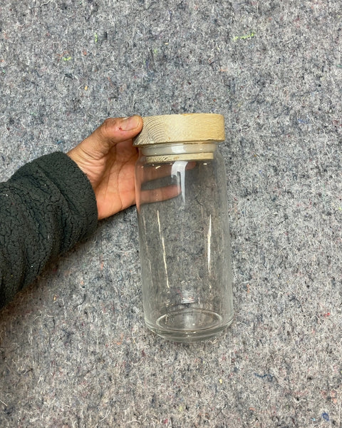 Glass Jar with Wooden Lid