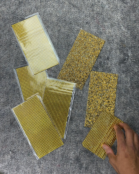 Gold Rhinestone Sticker Sheets