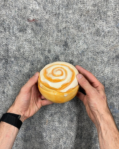 Cinnamon Roll Ceramic Trinket Box