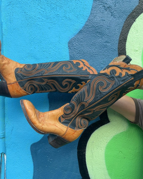 Luskey's Leather Cowboy Boots, US 6-7 Women Narrow