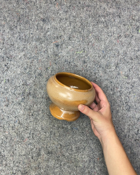 Glazed Ceramic Pedestal Bowl