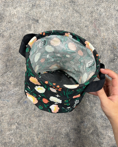 Floral Fabric Storage Basket, 7 x 7 in