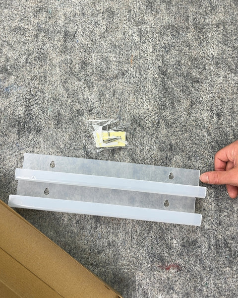 Clear Plastic Wall Mounted Magazine Rack, 12”