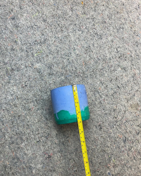 Blue and Green Planter Pot