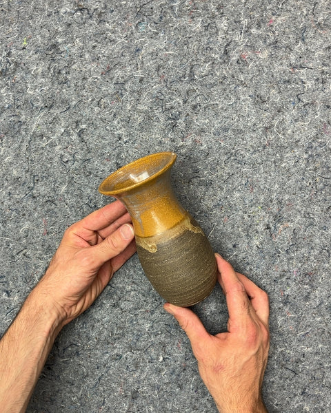 Two-Tone Glazed Ceramic Vase